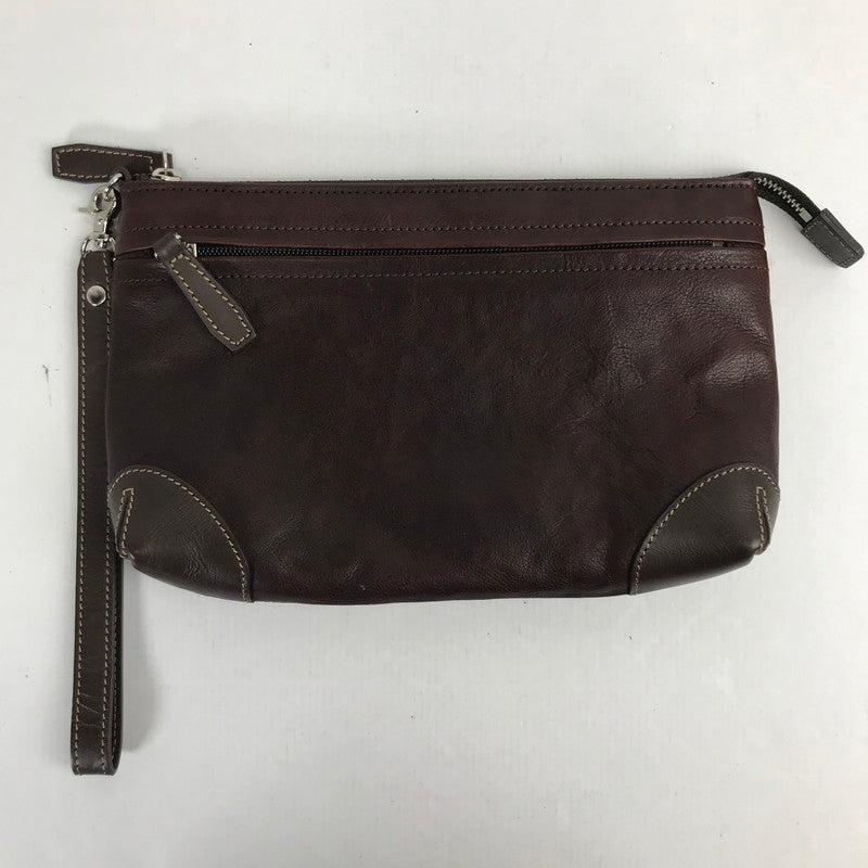 【中古品】 SOMES ソメス セカンドバッグ クラッチバッグ カバン 188-260128-mh-04-fuz カラー：ブラウン 万代Net店