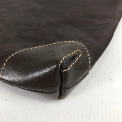 【中古品】 SOMES ソメス セカンドバッグ クラッチバッグ カバン 188-260128-mh-04-fuz カラー：ブラウン 万代Net店