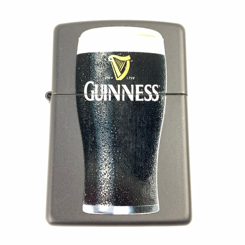 【中古品】【メンズ】 ZIPPO ジッポ GUINNESS オイルライター 喫煙具 ライター BLACK 17年製 ケース付属 206-261013-io-30-fuzh カラー：ブラック 万代Net店