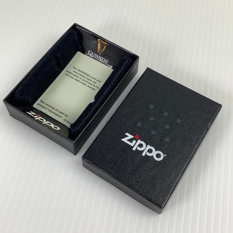 【中古品】【メンズ】 ZIPPO ジッポ GUINNESS オイルライター 喫煙具 ライター BLACK 17年製 ケース付属 206-261013-io-30-fuzh カラー：ブラック 万代Net店