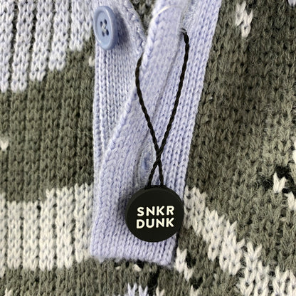 【中古美品】【メンズ】 SUPREME シュプリーム SMALL BOX LOGO POLO SWEATER 24AW スモール ボックス ロゴ ポロ セーター 長袖 トップス 古着 149-250909-mh-06-fuz サイズ：L カラー：ブルー カモ 万代Net店