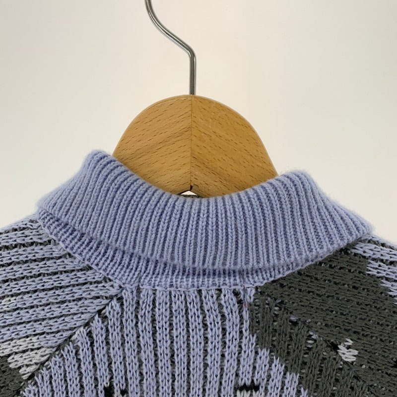 【中古美品】【メンズ】 SUPREME シュプリーム SMALL BOX LOGO POLO SWEATER 24AW スモール ボックス ロゴ ポロ セーター 長袖 トップス 古着 149-250909-mh-06-fuz サイズ：L カラー：ブルー カモ 万代Net店