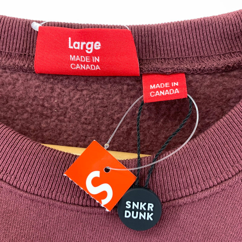 【中古美品】【メンズ】 SUPREME シュプリーム SMALL BOX CREWNECK スモール ボックス ロゴ クルーネック スウェット トレーナー 長袖 トップス 古着 149-250909-mh-05-fuz サイズ：L カラー：マルーン 万代Net店