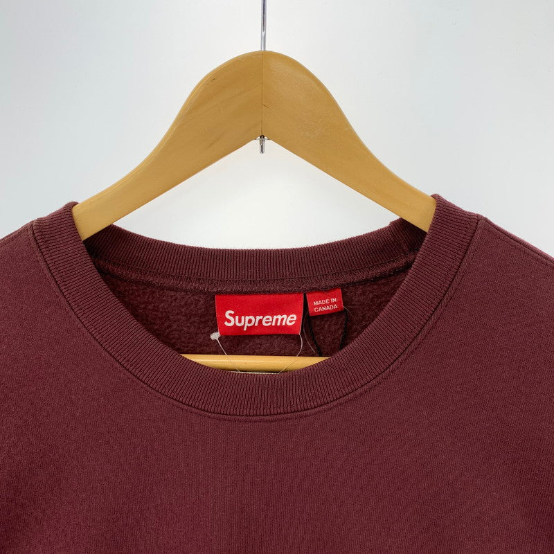 【中古美品】【メンズ】 SUPREME シュプリーム SMALL BOX CREWNECK スモール ボックス ロゴ クルーネック スウェット トレーナー 長袖 トップス 古着 149-250909-mh-05-fuz サイズ：L カラー：マルーン 万代Net店