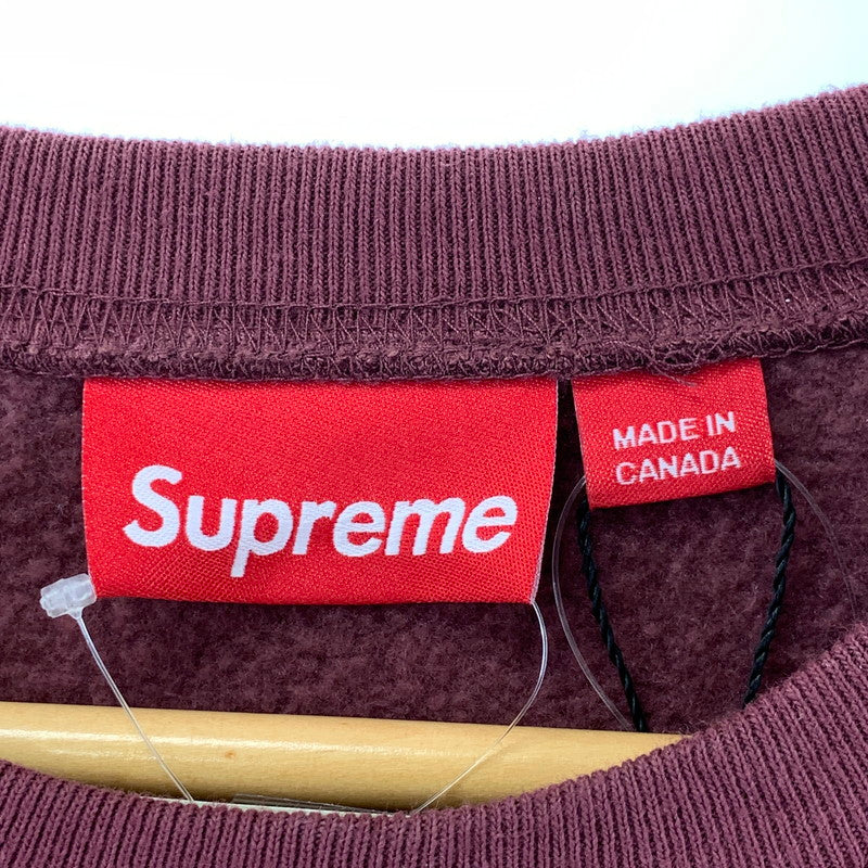 【中古美品】【メンズ】 SUPREME シュプリーム SMALL BOX CREWNECK スモール ボックス ロゴ クルーネック スウェット トレーナー 長袖 トップス 古着 149-250909-mh-05-fuz サイズ：L カラー：マルーン 万代Net店