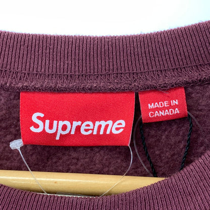 【中古美品】【メンズ】 SUPREME シュプリーム SMALL BOX CREWNECK スモール ボックス ロゴ クルーネック スウェット トレーナー 長袖 トップス 古着 149-250909-mh-05-fuz サイズ：L カラー：マルーン 万代Net店