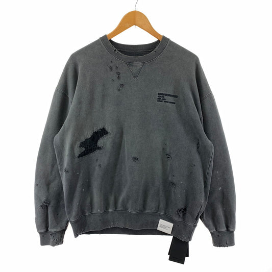 【中古品】【メンズ】 NEIGHBORHOOD ネイバーフッド 241OKNH-CSM01 SWEAT SHIRT クルーネック スウェット トレーナー トップス 長袖 古着 142-250909-mh-11-fuz サイズ：S カラー：ブラック 万代Net店
