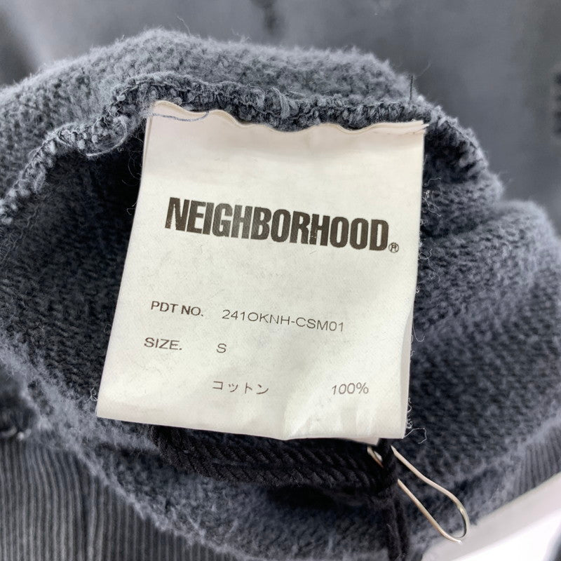 【中古品】【メンズ】 NEIGHBORHOOD ネイバーフッド 241OKNH-CSM01 SWEAT SHIRT クルーネック スウェット トレーナー トップス 長袖 古着 142-250909-mh-11-fuz サイズ：S カラー：ブラック 万代Net店