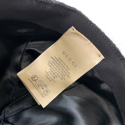 【中古品】【メンズ/レディース】 GUCCI グッチ 729349 3HAN8 モヘア ベースボール キャップ 帽子 183-250910-mh-09-fuz サイズ：L カラー：ブラック 万代Net店