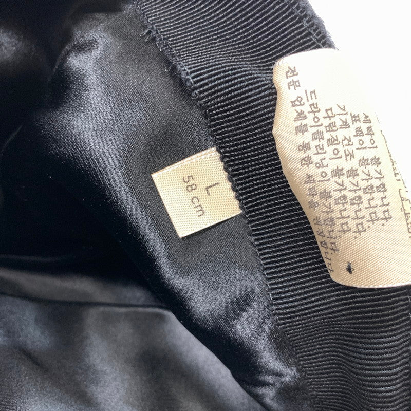 【中古品】【メンズ/レディース】 GUCCI グッチ 729349 3HAN8 モヘア ベースボール キャップ 帽子 183-250910-mh-09-fuz サイズ：L カラー：ブラック 万代Net店