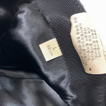 【中古品】【メンズ/レディース】 GUCCI グッチ 729349 3HAN8 モヘア ベースボール キャップ 帽子 183-250910-mh-09-fuz サイズ：L カラー：ブラック 万代Net店