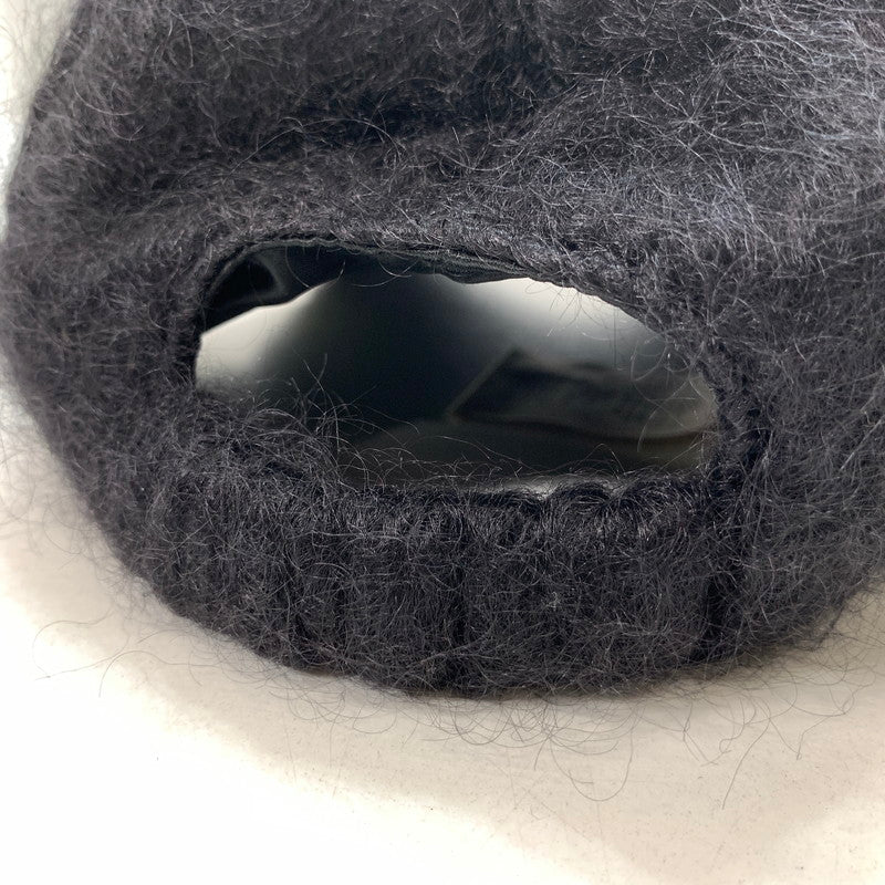 【中古品】【メンズ/レディース】 GUCCI グッチ 729349 3HAN8 モヘア ベースボール キャップ 帽子 183-250910-mh-09-fuz サイズ：L カラー：ブラック 万代Net店