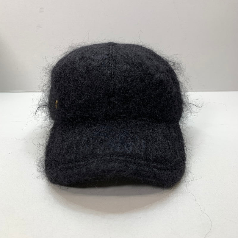 【中古品】【メンズ/レディース】 GUCCI グッチ 729349 3HAN8 モヘア ベースボール キャップ 帽子 183-250910-mh-09-fuz サイズ：L カラー：ブラック 万代Net店