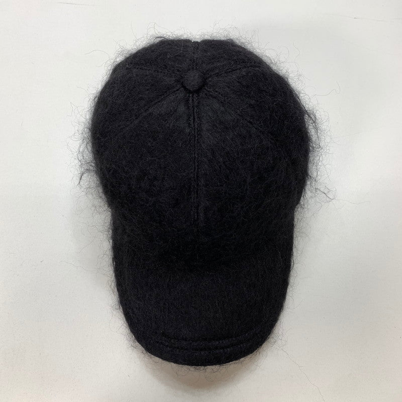 【中古品】【メンズ/レディース】 GUCCI グッチ 729349 3HAN8 モヘア ベースボール キャップ 帽子 183-250910-mh-09-fuz サイズ：L カラー：ブラック 万代Net店