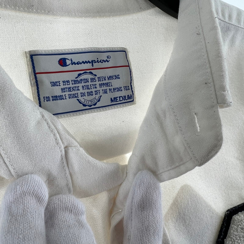 【中古品】【メンズ】 CHAMPION チャンピオン 長袖シャツ WHITE SIZE:M/Cパッチ ※使用感有 148-260919-io-15-fuzh カラー：ホワイト 万代Net店
