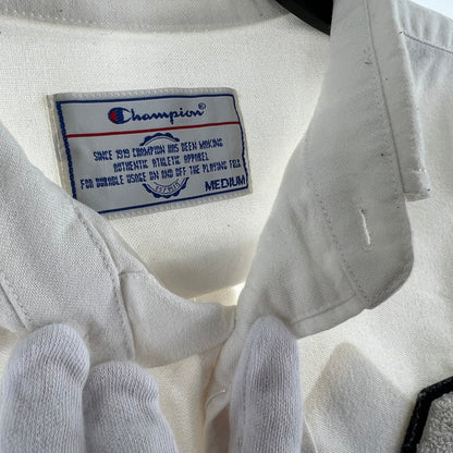 【中古品】【メンズ】 CHAMPION チャンピオン 長袖シャツ WHITE SIZE:M/Cパッチ ※使用感有 148-260919-io-15-fuzh カラー：ホワイト 万代Net店