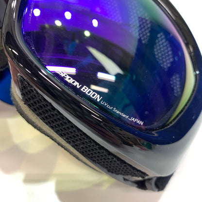 【中古品】 Spoon スプーン ミラーレンズ ゴーグル スノーゴーグル ストラップカラー青 127-261022-ky-09-fuz 万代Net店
