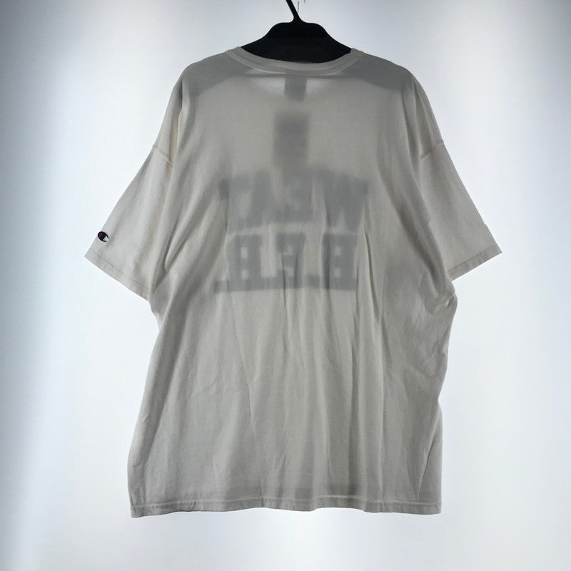 【中古品】【メンズ】 CHAMPION チャンピョン 半袖Tシャツ カラーWHITE 白 SIZE:XL 1LDK別注 WEAT HER. カレッジロゴ　 148-260804-ky-05-fuzh 万代Net店