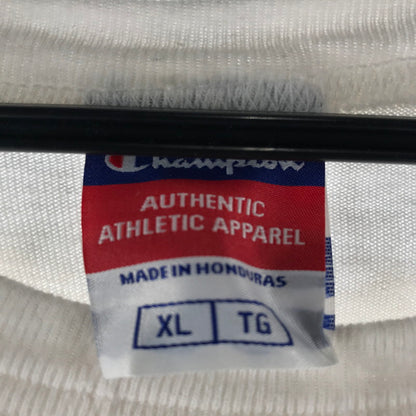 【中古品】【メンズ】 CHAMPION チャンピョン 半袖Tシャツ カラーWHITE 白 SIZE:XL 1LDK別注 WEAT HER. カレッジロゴ　 148-260804-ky-05-fuzh 万代Net店