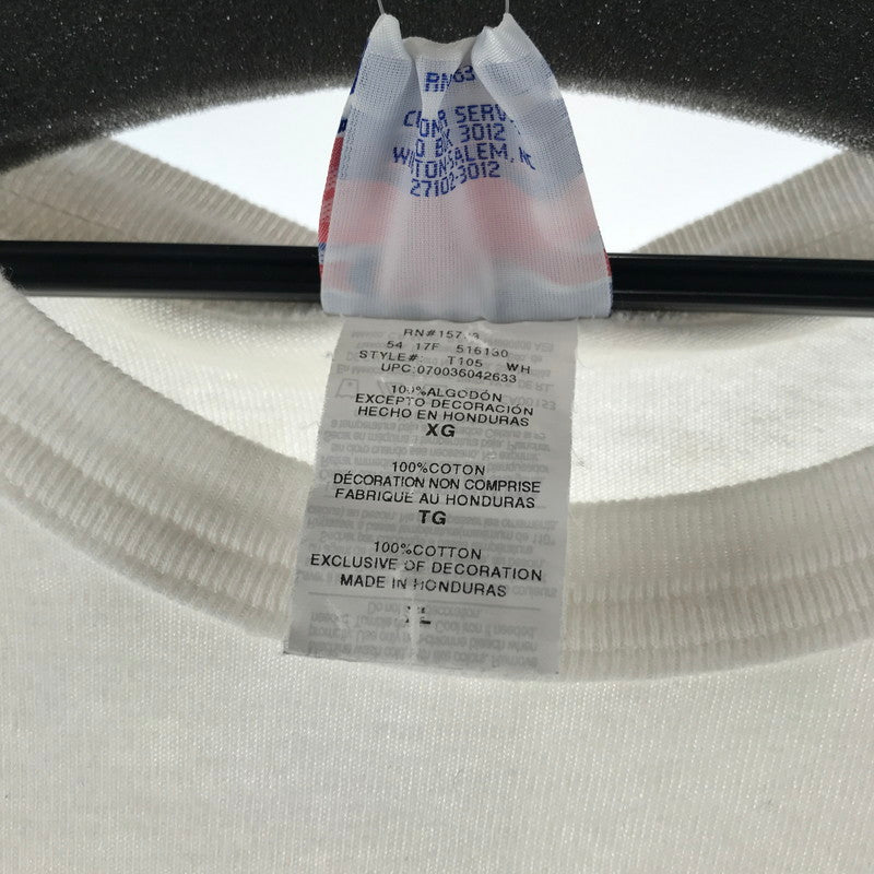 【中古品】【メンズ】 CHAMPION チャンピョン 半袖Tシャツ カラーWHITE 白 SIZE:XL 1LDK別注 WEAT HER. カレッジロゴ　 148-260804-ky-05-fuzh 万代Net店