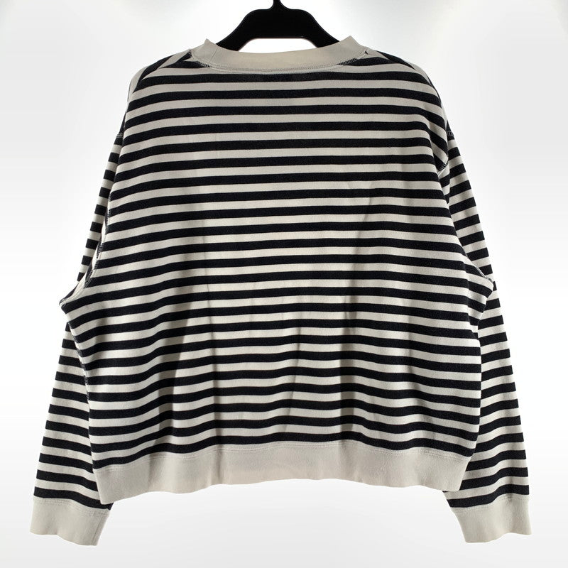 【中古品】【メンズ】 NIKE SB ナイキ SB 704848-451 FRONT LOGO SWEATSHIRT フロントロゴ スウェット 長袖 トップス 古着 147-260724-mh-12-fuzh サイズ：Xl カラー：白黒ボーダー 万代Net店