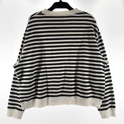 【中古品】【メンズ】 NIKE SB ナイキ SB 704848-451 FRONT LOGO SWEATSHIRT フロントロゴ スウェット 長袖 トップス 古着 147-260724-mh-12-fuzh サイズ：Xl カラー：白黒ボーダー 万代Net店