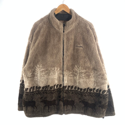 【中古品】【メンズ】 BLACK MOUNTAIN OUTDOOR GEAR FLEECE JACKET BROWN ブラックマウンテン フリースジャケット アウター ブランド 古着 ブルゾン 145-260725-gm-18-fuzh サイズ：2X カラー：ブラウン 万代Net店