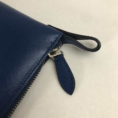 【中古品】【レディース】 NANO UNIVERSE ナノ・ユニバース クラッチバッグ BLUE サファイアーノレザー カバン バッグ かばん 鞄 ※ほつれ・スレあり 188-260711-io-66-fuzh 万代Net店