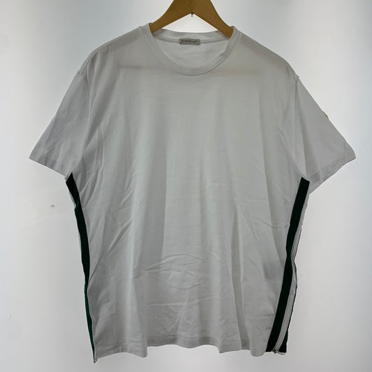 【中古品】【メンズ】 MONCLER E10918000900 SIDE ZIP SS TEE モンクレール 141-250920-st-02-fuz サイズ：XL カラー：ホワイト 万代Net店