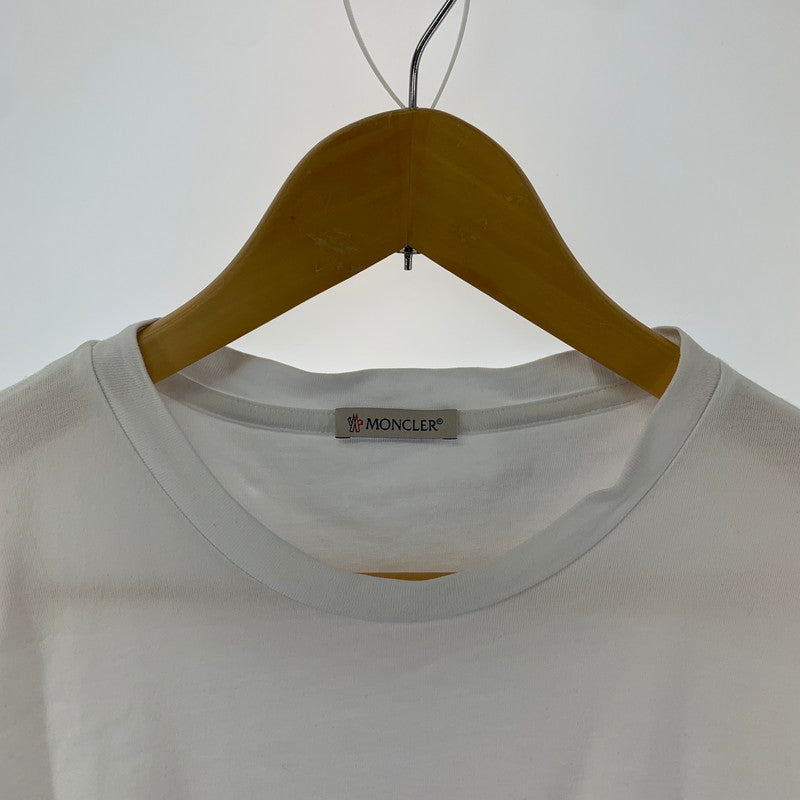 【中古品】【メンズ】 MONCLER E10918000900 SIDE ZIP SS TEE モンクレール 141-250920-st-02-fuz サイズ：XL カラー：ホワイト 万代Net店