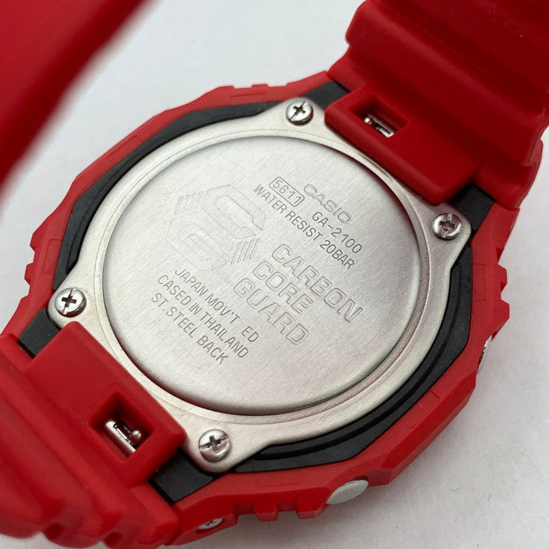 【現状渡し品】【メンズ】 G-SHOCK ジーショック GA-2100-4AJF 2100 SERIES アナデジ クォーツ腕時計 ※電池切れ 196-260425-gm-30-fuz カラー：レッド 万代Net店