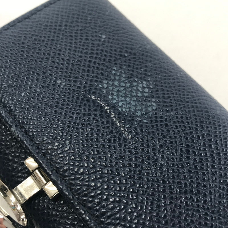 【中古品】【メンズ/レディース】 BVLGARI ブルガリ ロゴリング コインケース 財布 181-250925-ky-08-fuz カラー：ネイビー 万代Net店