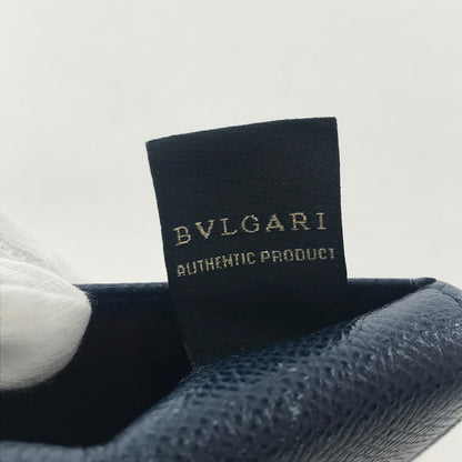 【中古品】【メンズ/レディース】 BVLGARI ブルガリ ロゴリング コインケース 財布 181-250925-ky-08-fuz カラー：ネイビー 万代Net店