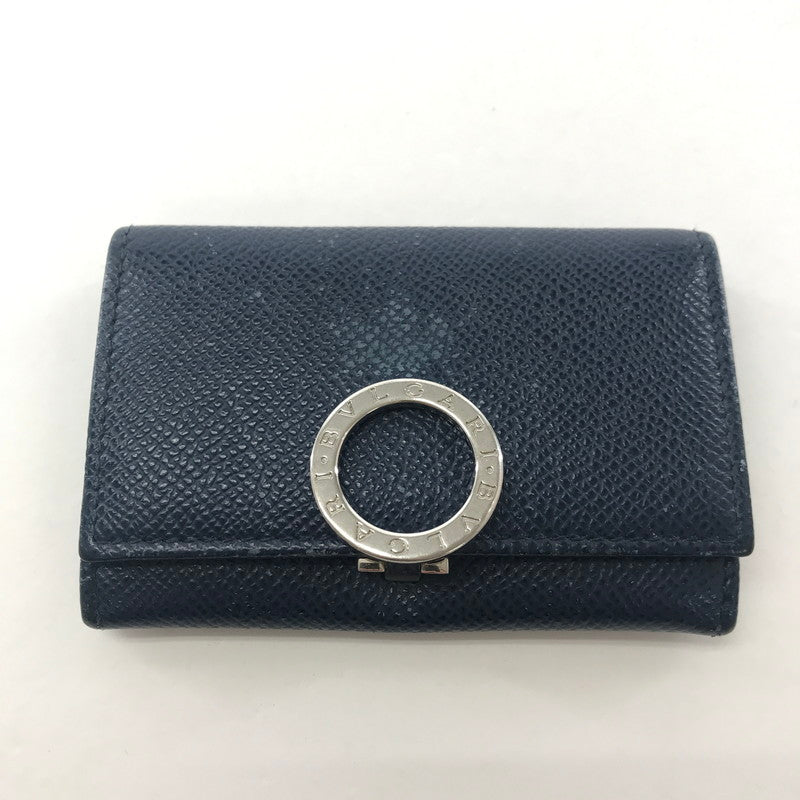 【中古品】【メンズ/レディース】 BVLGARI ブルガリ ロゴリング コインケース 財布 181-250925-ky-08-fuz カラー：ネイビー 万代Net店