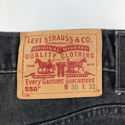 【中古品】【メンズ】 LEVI'S リーバイス 550 ブラック デニム パンツ ジーンズ ボトムス 古着 156-260114-mh-55-fuz サイズ：W30 カラー：ブラック 万代Net店