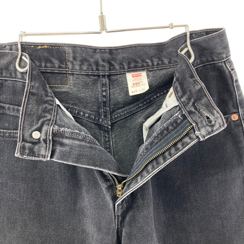 【中古品】【メンズ】 LEVI'S リーバイス 550 ブラック デニム パンツ ジーンズ ボトムス 古着 156-260114-mh-55-fuz サイズ：W30 カラー：ブラック 万代Net店