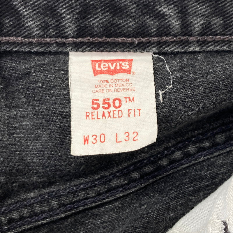 【中古品】【メンズ】 LEVI'S リーバイス 550 ブラック デニム パンツ ジーンズ ボトムス 古着 156-260114-mh-55-fuz サイズ：W30 カラー：ブラック 万代Net店