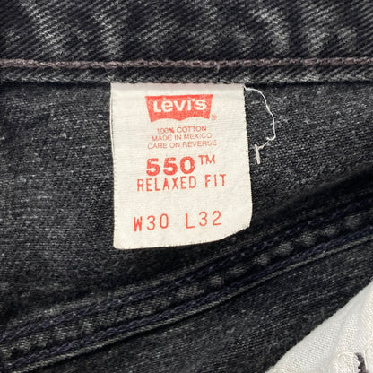 【中古品】【メンズ】 LEVI'S リーバイス 550 ブラック デニム パンツ ジーンズ ボトムス 古着 156-260114-mh-55-fuz サイズ：W30 カラー：ブラック 万代Net店