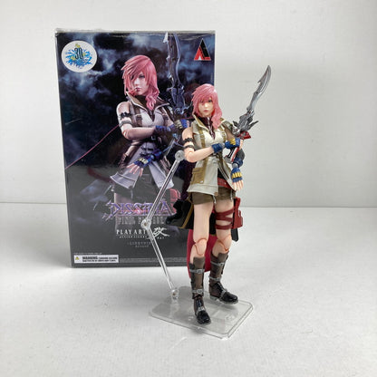 【中古品】 完備品 PLAY ARTS改 ライトニング 「ディシディア ファイナルファンタジー」フィギュア 箱日焼けあり 052-260612-ky-07-fuzh 万代Net店