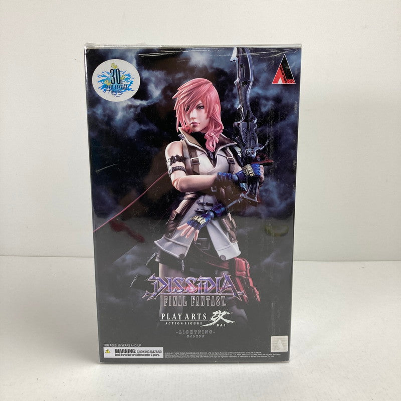 【中古品】 完備品 PLAY ARTS改 ライトニング 「ディシディア ファイナルファンタジー」フィギュア 箱日焼けあり 052-260612-ky-07-fuzh 万代Net店