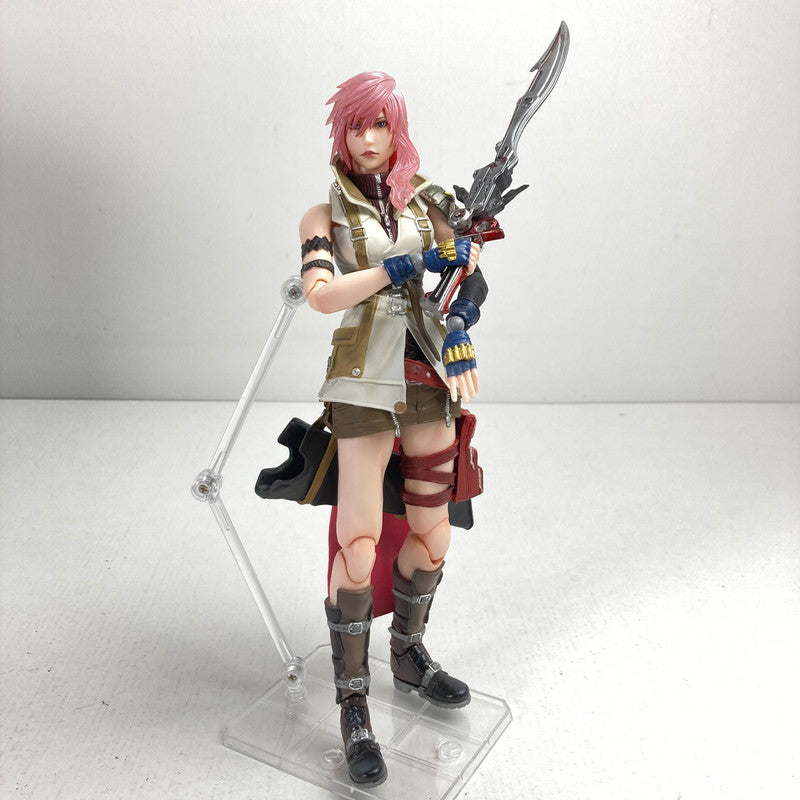 【中古品】 完備品 PLAY ARTS改 ライトニング 「ディシディア ファイナルファンタジー」フィギュア 箱日焼けあり 052-260612-ky-07-fuzh 万代Net店
