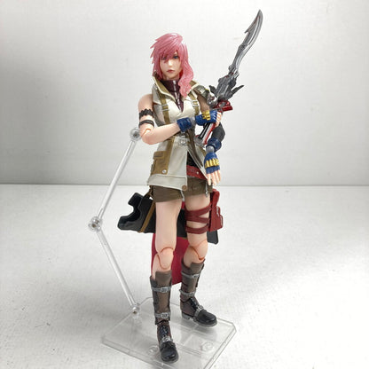 【中古品】 完備品 PLAY ARTS改 ライトニング 「ディシディア ファイナルファンタジー」フィギュア 箱日焼けあり 052-260612-ky-07-fuzh 万代Net店
