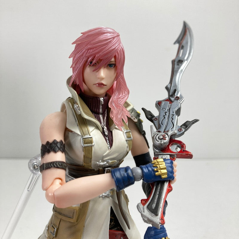 【中古品】 完備品 PLAY ARTS改 ライトニング 「ディシディア ファイナルファンタジー」フィギュア 箱日焼けあり 052-260612-ky-07-fuzh 万代Net店