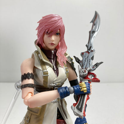 【中古品】 完備品 PLAY ARTS改 ライトニング 「ディシディア ファイナルファンタジー」フィギュア 箱日焼けあり 052-260612-ky-07-fuzh 万代Net店