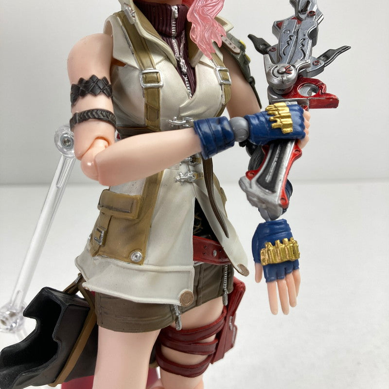 【中古品】 完備品 PLAY ARTS改 ライトニング 「ディシディア ファイナルファンタジー」フィギュア 箱日焼けあり 052-260612-ky-07-fuzh 万代Net店