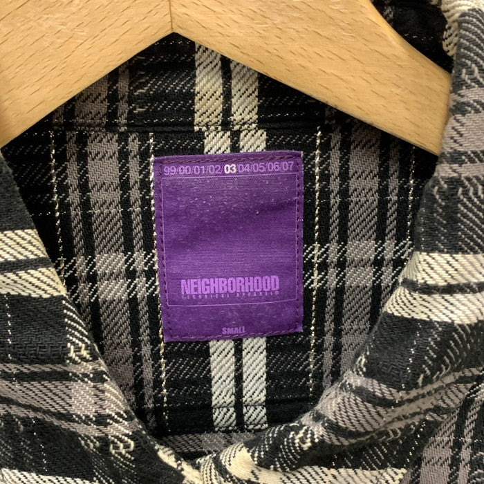 【中古品】【メンズ】 NEIGHBORHOOD ネイバーフッド 長袖ネルシャツ トップス ブランド 古着 142-251018-gm-07-fuz サイズ：S カラー：ブラック チェック 万代Net店