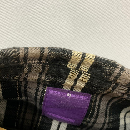 【中古品】【メンズ】 NEIGHBORHOOD ネイバーフッド 長袖ネルシャツ トップス ブランド 古着 142-251018-gm-07-fuz サイズ：S カラー：ブラック チェック 万代Net店