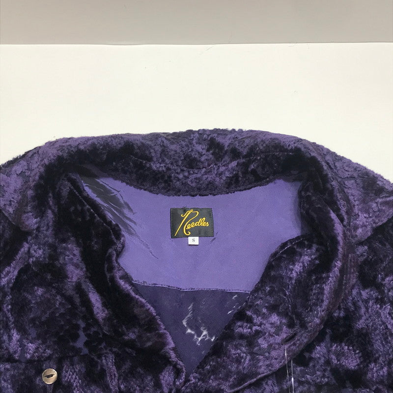【中古品】【メンズ】 NEEDLES ニードルズ J0153 C.O.B.ONE-UP SHIRT 長袖 シャツ ベルベット トップス 古着 140-251002-mh-03-fuz サイズ：S カラー：パープル 万代Net店
