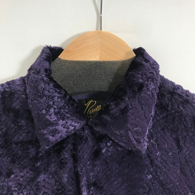 【中古品】【メンズ】 NEEDLES ニードルズ J0153 C.O.B.ONE-UP SHIRT 長袖 シャツ ベルベット トップス 古着 140-251002-mh-03-fuz サイズ：S カラー：パープル 万代Net店