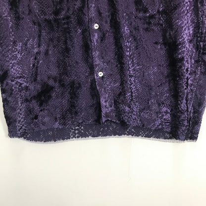 【中古品】【メンズ】 NEEDLES ニードルズ J0153 C.O.B.ONE-UP SHIRT 長袖 シャツ ベルベット トップス 古着 140-251002-mh-03-fuz サイズ：S カラー：パープル 万代Net店